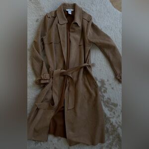 Magaschoni Tan Camel Trench Coat